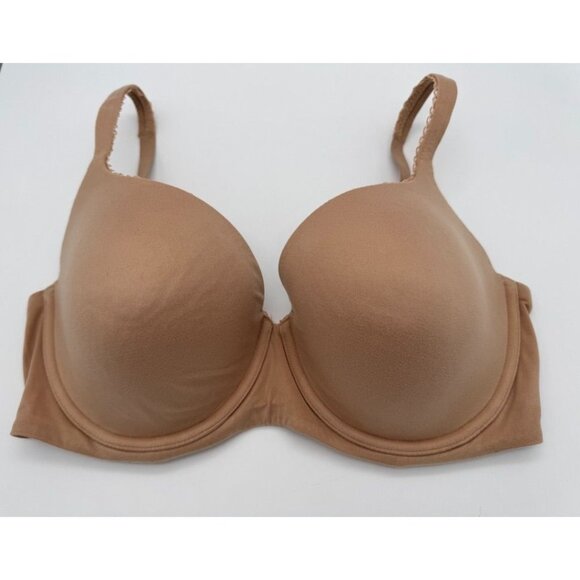 Victoria's Secret Body by Victoria Lined Demi Bra Beige Tan Lace Trim Size 34DDD - Picture 1 of 7